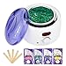 Produktbild Aukuy Wax Enthaarung Wachswärmer Wachs Haarentfernung Wachserhitzer Warmwachsgerät Waxheater Set mit 4 x 100g Wachsbohnen / Wachsperlen geeignet für Gesicht, Achseln, Brust, Arme und Bein für Männer Frauen