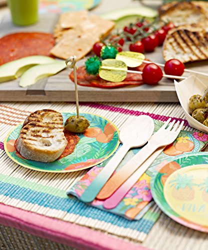 Talking Tables FST2-CUTLERY Floral Fiesta Hölzernes Besteck, 6 Einstellungen, Pappe, mehrfarben, 1.50 x 10.00 x 23.50 cm - 3