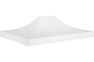 Tidyard Techo de Carpa para Celebraciones Toldo de Cenador Techo de Carpa de Jardín Blanco 4,5 x 3 m 270 g/m²