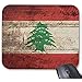 Produktbild Mousepad Libanon Flagge Auf Alten Holzmaserung Mauspad Rechteck Rutschfeste Mauspads Gummi Personalisierte Mousepad Gaming 25X30 Cm