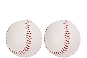 LES-THERESA Softball Ball,2PCS Practice Softball PU Leather Hard Professional Training Baseball for Outdoor Sports Game Practice Training Game for Teen,Adult,Elders, Professional Players