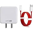 POPIO Fast Charging Adaptor and USB to Type C Cable Combo (White) Compatible with Samsung, OnePlus, Realme, Xiaomi, HTC and Oppo Mobiles, Dash, Warp, Vooc, Supervooc All Protocols Supported