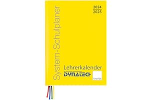 DYNATECH TimeTex System- Schulplaner Lehrerkalender für alle Schularten Buchkalender für Lehrkräfte Kalender 2024/2025 DIN A4