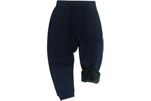 Adigau Pantaloni invernali per bambini in pile pantaloni da jogging tinta unita ragazzo ragazza pantaloni sportivi invernali caldi 2-13 anni