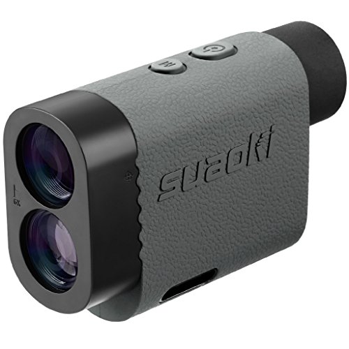 SUAOKI 600m PF3 Laser Golf Entfernungsmesser, Laser Golf Rangefinder Rangefinder mit Tasche( Grau und Türkis)