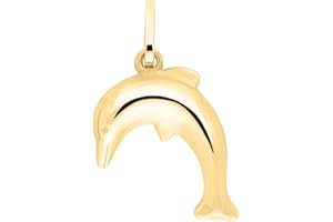 MyGold Delfin ciondolo (senza catena) Oro Giallo Oro Lucido Delfino tre dimensionale 20 mm x 12 mm Oro Ciondolo a forma di collana catena regalo di natale regalo Delfin oro Mod di 03749