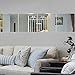 Fancy Decor(TM)10x10cm Silver 6 Pcs Rectangular Squares Acrylic Wall Sticker DIY 3D Mirror Surface Crystal Wall Decor Removable Home Decoration Sofa TV Background Living Room Bathroom Self Adhesive adsivo de parede Mural Decal