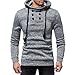Produktbild Lang Sleeve Knopf Gap Passt Sweatshirt Bluse Top, # x1 F34e; coconano Herren Herbst und Winter Hooded Casual Langarm Pullover