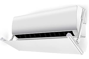 MR. YOU Deflector de aire acondicionado, no condensación, no se necesita ninguna herramienta para oficina en casa (blanco)