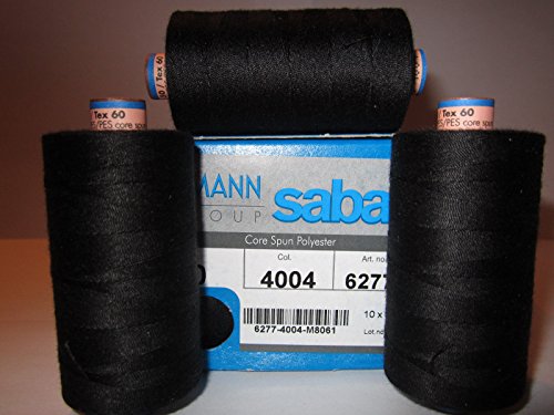 (1,80€/100m) Nähgarn AMANN SABA Stärke: 50er (500m) 60 Farben zu Auswahl (1 = rein - schwarz (4004))