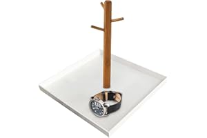 Rianpesn Madera para Llaves para Mesa Entrada | bambú para Llaves con Organizador Colgante Madera con 3 Soportes | Entrada Multifuncional, Estante para Llaves