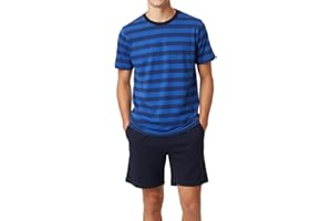 IN ONE CLOTHING Jungen Schlafanzug kurz, weicher Single-Jersey aus 100% Baumwolle und Hose in Bermuda Form