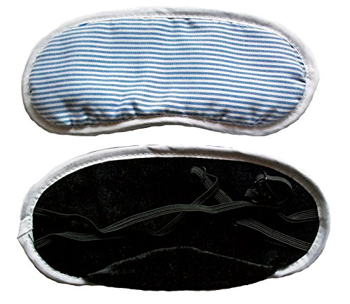 3 W hohenlimburg 0658 2 pièces schlafmasken ultra doux masque masque de sommeil bandeau rayé, format paysage avec bandes élastiques réglables