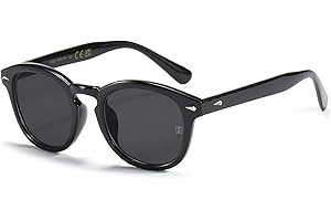 SHEEN KELLY Gafas de sol redondas vintage para mujeres y hombres, estilo Johnny Depp, coloridas, ovaladas, transparentes, tintadas, pirata, capitán