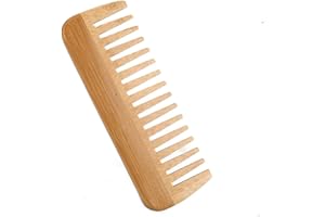 LISOVIOM Wide-Tooth Comb bamboo,Large Hair Detangling Comb Wide Tooth Comb, No Handle Detangler Comb Styling Shampoo Comb,Quality Wooden Curls Comb,Wooden Hair Comb Wide Tooth Wood Anti Static for Long Hair