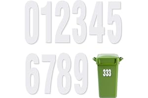 WEHERS Wheelie Bin Numbers for Bins 3 Pack Wheelie Bin Stickers Dustbin Number Stickers Self-adhesive Vinyl 18cm Bin Number Stickers - 2