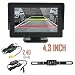 Produktbild 4.3" LCD Monitor Car Reverse Rear View Back Up Camera Wired Kit Night Vision
