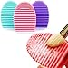 CoFashion Portable Cosmetic Makeup Brush Cleaner Silicone Gel Egg Washing Brush Silica Glove Clean Scrubber Board Foundation Brush Cleaning Tool