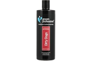 GROOM PROFESSIONAL Dirty Dogs Shampoo - Dog Shampoo for Smelly Dogs - Deep Cleansing Shampoo for Dogs - For Dirty and Greasy Coats - Leaves the Coat Soft and Clean - Fruity Scent, 450ml