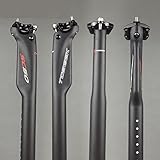 Diseño de viento. Flashfox SC50 - Tija de sillín de Fibra de Carbono para Bicicleta de montaña o de Carretera, Black 3K Glossy+Tube External Diameter 27.2