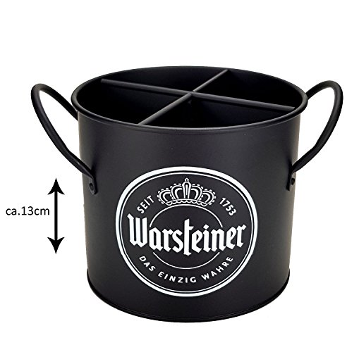 Preisvergleich Produktbild Warsteiner Besteckeimer Besteckbehälter Besteckständer aus Metall in schwarz