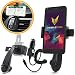 Produktbild mobilefox® Delfin Lüftungsgitter Handy Halterung Halter Auto KFZ + Micro-USB Ladekabel Zigarettenanzünder 2in1 Set Microsoft Lumia 650 schwarz