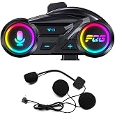 LOOCID Bluetooth 6.0 Motorcycle Helmet Headset Hands-Free for Motorcycle | Non-Intercom, IPX6, Dual Connection, Voice Assista