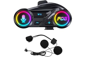 LOOCID BUY FROM HOME Auriculares Casco Moto Bluetooth 6.0, Auriculares Manos Libres, Doble Conexión, Cancelación de Ruido, Respuesta automática, Batería 20 h, Asistente de voz, Resistente al agua - No Intercomunicador.