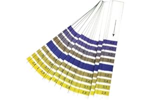 AlcoFermBrew Indicatrici di PH 2.8-4.6 - 20 Strisce cartine di tornasole per Birra, Vino, Sidro, Formaggio, Latte, Urine, Saliva - Made in Europe