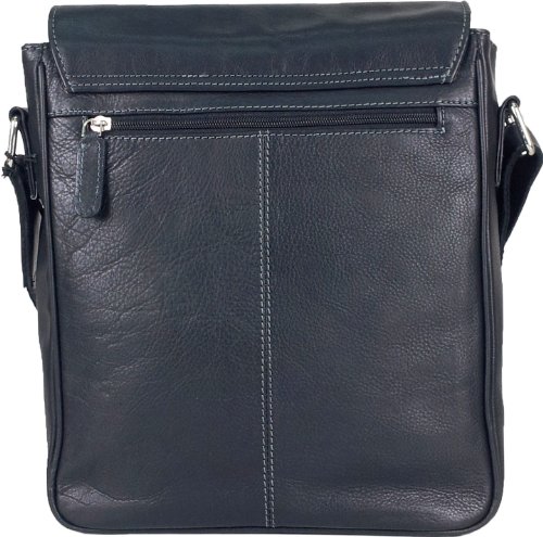 UNICORN Echt Leder Schwarz ipad , Ebook oder Tablets Messenger Tasche bag #1E - 3