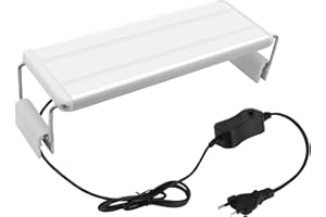 GERUI Ultradünne LED-Aquarium weiße Licht Clip Halterung Lampe, Aquarium Beleuchtung Wassergraslampe, LED Teleskop, Aquarium Halterung Lampe, Korallenriff Betrachtungslampe, 6W