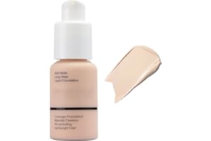 WOYA Fond de Teint Couvrant Imperfections Liquid Foundation Waterproof Longue durée Soft Matte 30ml 8 Couleur