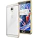 Chevron Flexible Tpu Crystal Clear Silicon With Electroplated Edges Soft Corner Protection Back Cover For One Plus 1+3(Transparent Golden Edges) RS.199.00