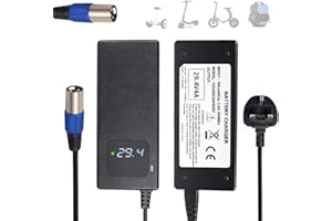 YANGZIDIANYUAN Fast battery charger 29.4V 4A with 3-pin XLR16mm connector for 24V lithium-ion batteries in personal mobile devices, with LED real-time voltage monitoring