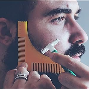 GROOMARANG Beard comb & Bart Template for the perfect Bartfom, Bart Styling, Shaving the Bart line, Symmetrical Bart by… - Image 4