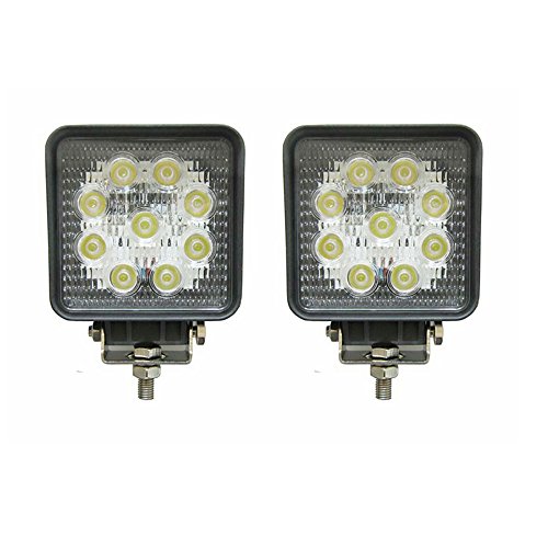 spécification Ukboystar 2x 27W LED Lampes de travail Lampes de brouillard Flood Projecteur LED Véhicule Phare BAR pour Tout-terrain Chantier Jeep SUV ATV camions hors route Bateau camions de pompiers