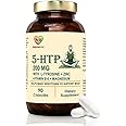 NutraLiebe 5-HTP 200mg with L-Tyrosine, Zinc, Vitamins B6 & B9, Magnesium, Ashwagandha, Green Tea Extract - 90 Capsules for Mood, Relaxation, and Cognitive Support