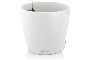 LECHUZA Maceta con Sistema de riego automático, 28 cm, Blanco, Classico