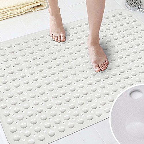 Preisvergleich Produktbild JING Badezimmer-Duschmatten Badezimmer-Anti-Rutschmatten Hotel-Bad-Matten,White,L