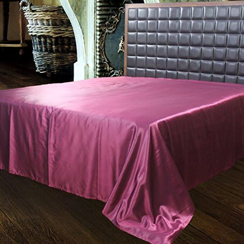 Silk Satin Bed sheet/Simple solid-colored sheets-F 140x200cm(55x79inch)