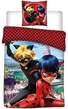 Juego de cama de Ladybug Funda de edredón Miraculous Juego de cama Ladybug con funda D \'almohada