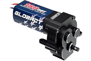 GLOBACT 180 50T Brushed Motor with Aluminum Transmission Gearbox for 1/18 TRX4M Upgrade Accessories (Black)