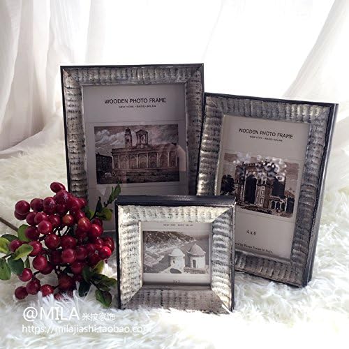 New Classical Retro Silver Gold Solid Wood Photo Frame, Photo Creative Table Set, Living Room Decoration 367 Inches,3 Inch,Old Gold