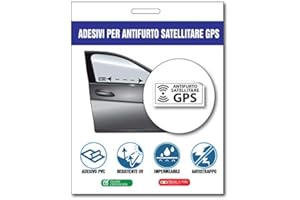 2AINTIMO 10 Adesivi antifurto satellitari specchiati GPS Trasparenti con Effetto Trasparente per Interno autoveicoli Auto, Camion, tir, furgoni, Che avverte sulla presenza di Un Dispositivo GPS