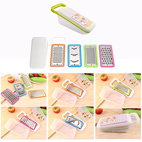 Cisixin 4 Stück Gemüse-Slicer, Reibe-Set Beste für Karotten, Käse etc. - 2