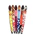 Pinkiou Eyebrow Tweezers for Hair Removal Eyelash Extension Cosmetic Remover Stainless Steel Slanted Edge Clip (Pack of 6)
