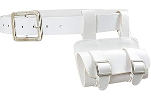 RULEEWE Demon Sword Holder Belt, Sword Holster Props White Adjustable Leather Sheath Scabbard Accessories