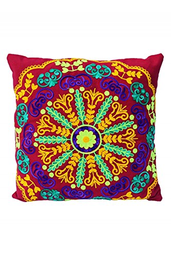 Indisches orientalisches orient Kissen Dekokissen Zierkissen sofakissen bestickt Balkis (6) - 45x45cm inkl. Füllung