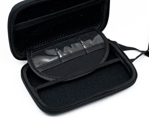 QUMOX 2.5 HDD Tasche Hartschale für tragbare Festplatte Case Doppelverschluss Cover Schwarz - 3