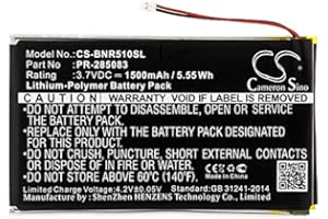 TECHTEK Batterie 1500mAh Compatible avec [Pocketbook] 631 Touch HD, pour [Kobo] Aura, Glo HD, H2O, pour [Barnes & Noble] BNRV510, Nook Glowlight Plus 2015, pour [Tolino] Shine 2 Shine 3 rempl FBA